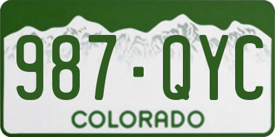 CO license plate 987QYC