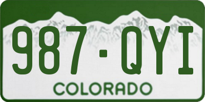 CO license plate 987QYI