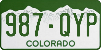 CO license plate 987QYP