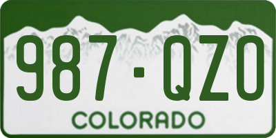 CO license plate 987QZO