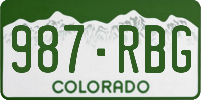 CO license plate 987RBG