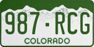 CO license plate 987RCG