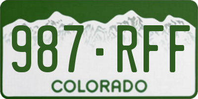 CO license plate 987RFF