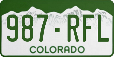 CO license plate 987RFL