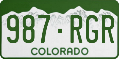 CO license plate 987RGR