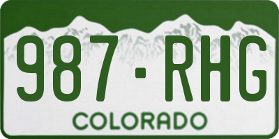 CO license plate 987RHG