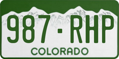 CO license plate 987RHP