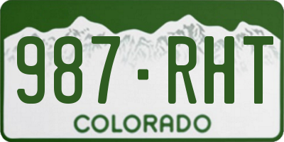 CO license plate 987RHT