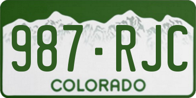 CO license plate 987RJC