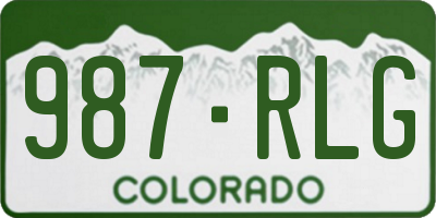 CO license plate 987RLG