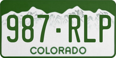 CO license plate 987RLP