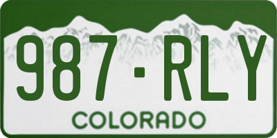 CO license plate 987RLY