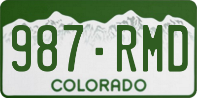 CO license plate 987RMD