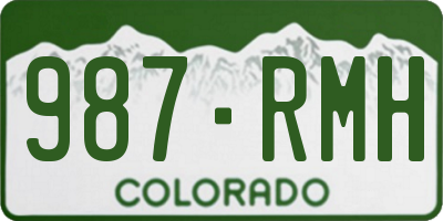 CO license plate 987RMH