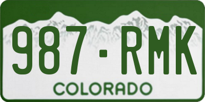 CO license plate 987RMK