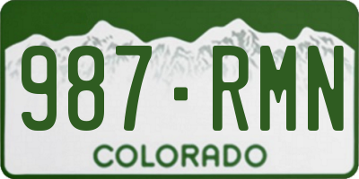 CO license plate 987RMN