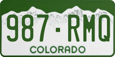 CO license plate 987RMQ