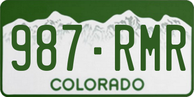 CO license plate 987RMR
