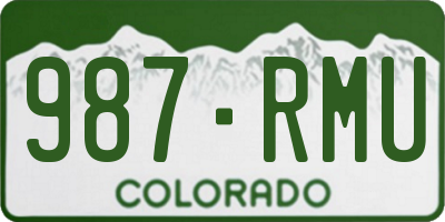 CO license plate 987RMU