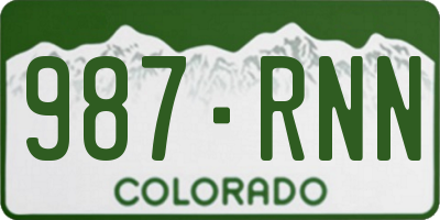 CO license plate 987RNN