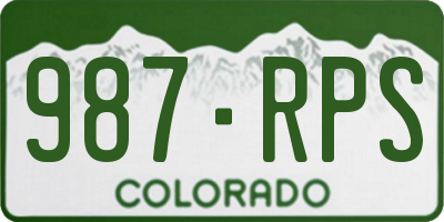 CO license plate 987RPS