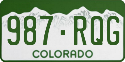 CO license plate 987RQG