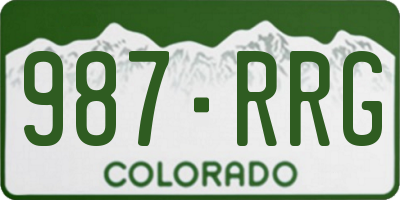 CO license plate 987RRG
