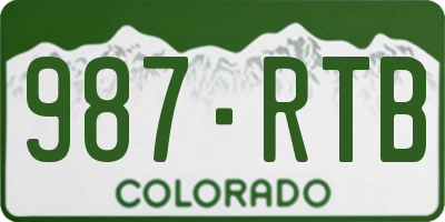 CO license plate 987RTB