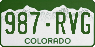 CO license plate 987RVG