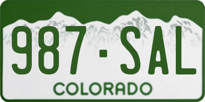 CO license plate 987SAL