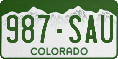 CO license plate 987SAU