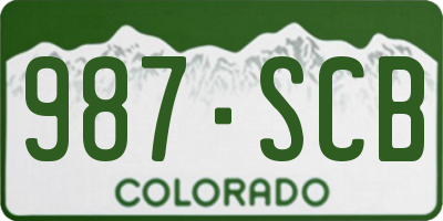 CO license plate 987SCB