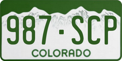 CO license plate 987SCP