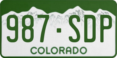 CO license plate 987SDP