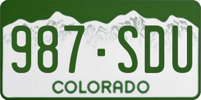 CO license plate 987SDU