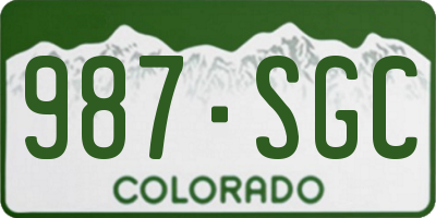 CO license plate 987SGC