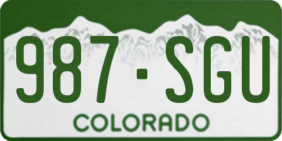 CO license plate 987SGU