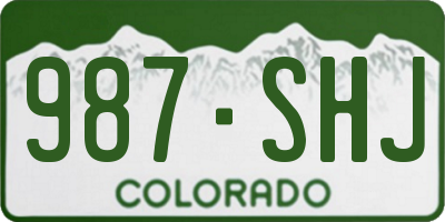 CO license plate 987SHJ