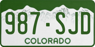 CO license plate 987SJD