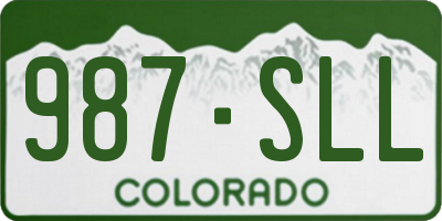 CO license plate 987SLL