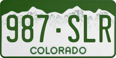 CO license plate 987SLR