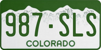 CO license plate 987SLS