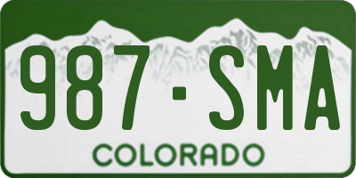CO license plate 987SMA