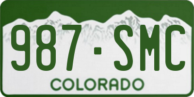 CO license plate 987SMC