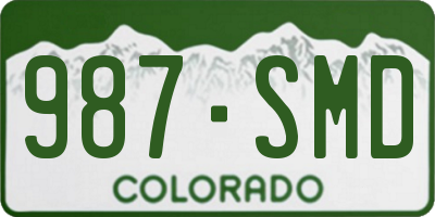 CO license plate 987SMD