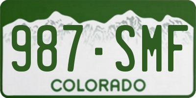 CO license plate 987SMF