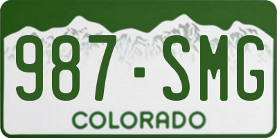 CO license plate 987SMG