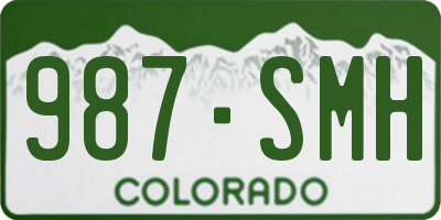 CO license plate 987SMH