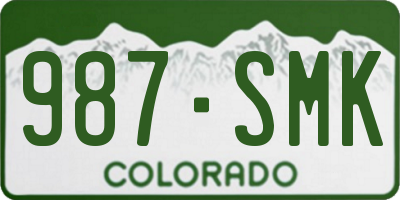CO license plate 987SMK