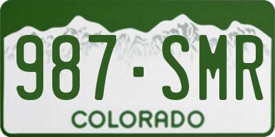 CO license plate 987SMR